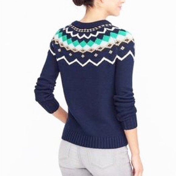 J. CREW Fair Isle Crew Neck Sweater - Picture 2 of 9